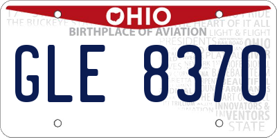 OH license plate GLE8370