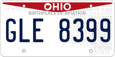 OH license plate GLE8399
