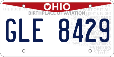 OH license plate GLE8429
