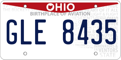 OH license plate GLE8435