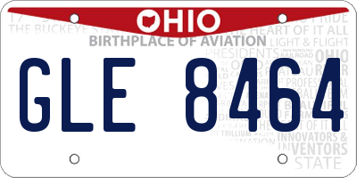 OH license plate GLE8464