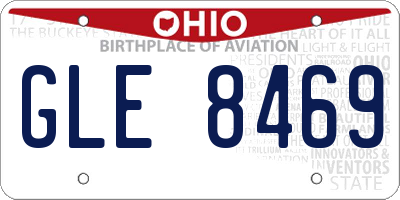 OH license plate GLE8469