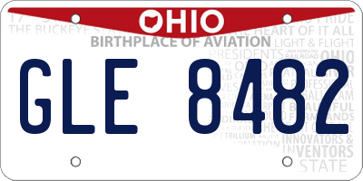 OH license plate GLE8482