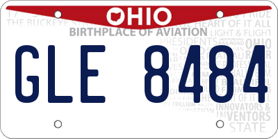 OH license plate GLE8484