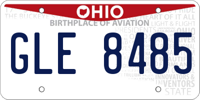 OH license plate GLE8485