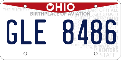 OH license plate GLE8486