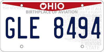 OH license plate GLE8494