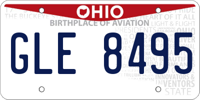 OH license plate GLE8495