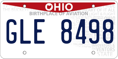 OH license plate GLE8498