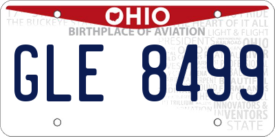 OH license plate GLE8499