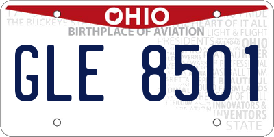 OH license plate GLE8501