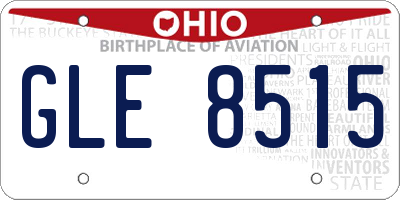 OH license plate GLE8515