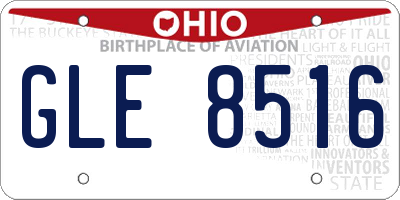 OH license plate GLE8516
