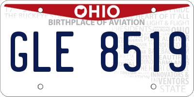 OH license plate GLE8519