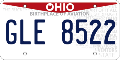 OH license plate GLE8522