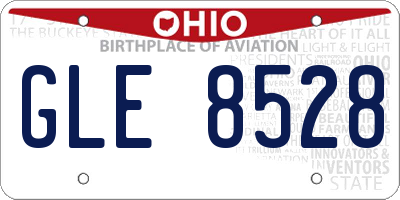 OH license plate GLE8528