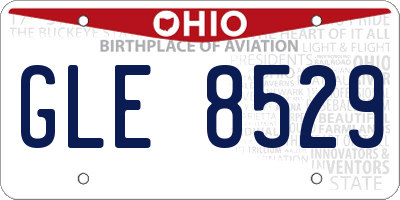 OH license plate GLE8529