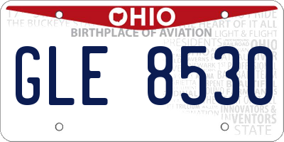 OH license plate GLE8530