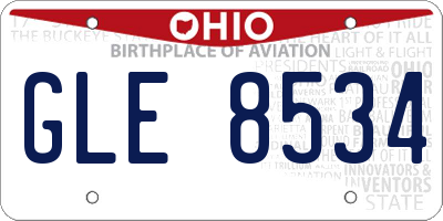 OH license plate GLE8534