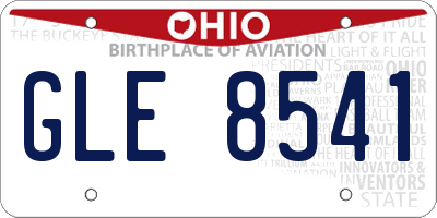 OH license plate GLE8541