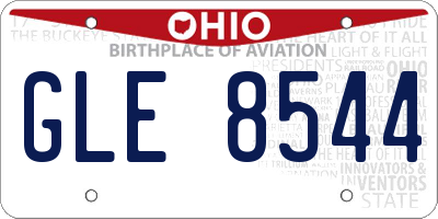 OH license plate GLE8544