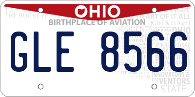 OH license plate GLE8566