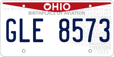 OH license plate GLE8573