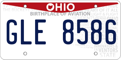 OH license plate GLE8586