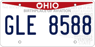 OH license plate GLE8588
