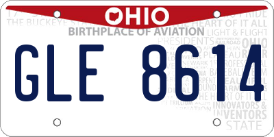 OH license plate GLE8614
