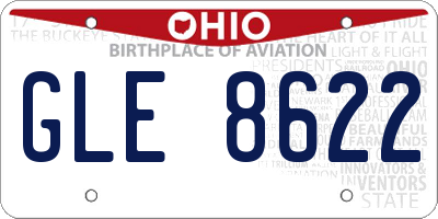 OH license plate GLE8622