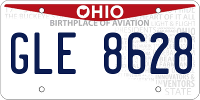 OH license plate GLE8628