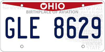 OH license plate GLE8629
