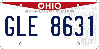 OH license plate GLE8631