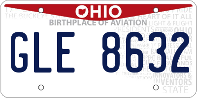OH license plate GLE8632