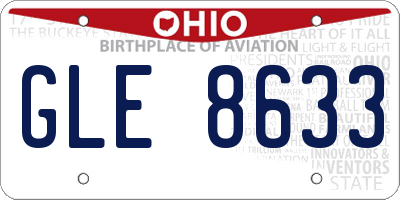OH license plate GLE8633