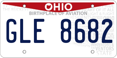 OH license plate GLE8682