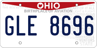 OH license plate GLE8696