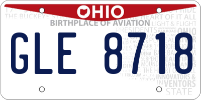 OH license plate GLE8718