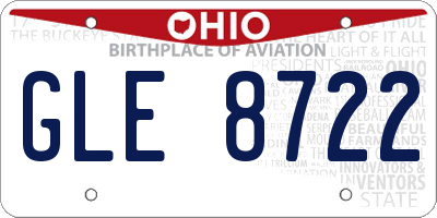 OH license plate GLE8722