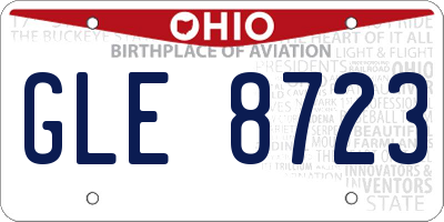 OH license plate GLE8723
