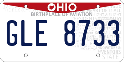 OH license plate GLE8733