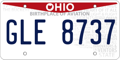 OH license plate GLE8737