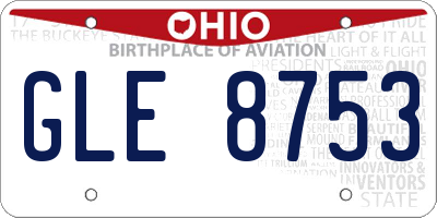 OH license plate GLE8753
