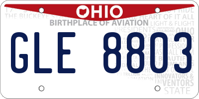 OH license plate GLE8803