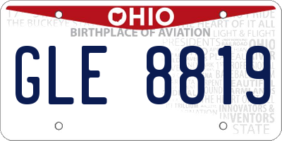 OH license plate GLE8819