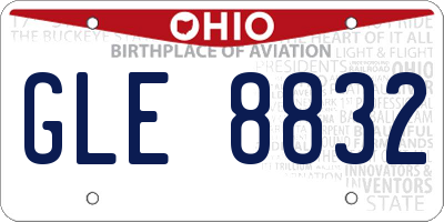 OH license plate GLE8832