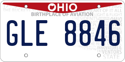 OH license plate GLE8846