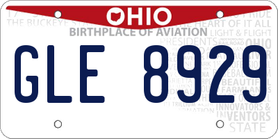 OH license plate GLE8929
