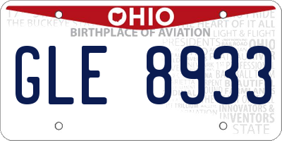 OH license plate GLE8933